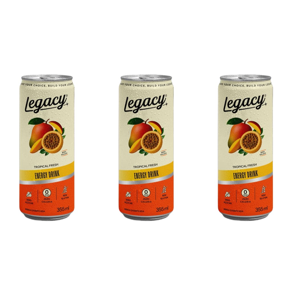Energético Zero Caloria Manga e Maracujá 355ml - Legacy 3 UN