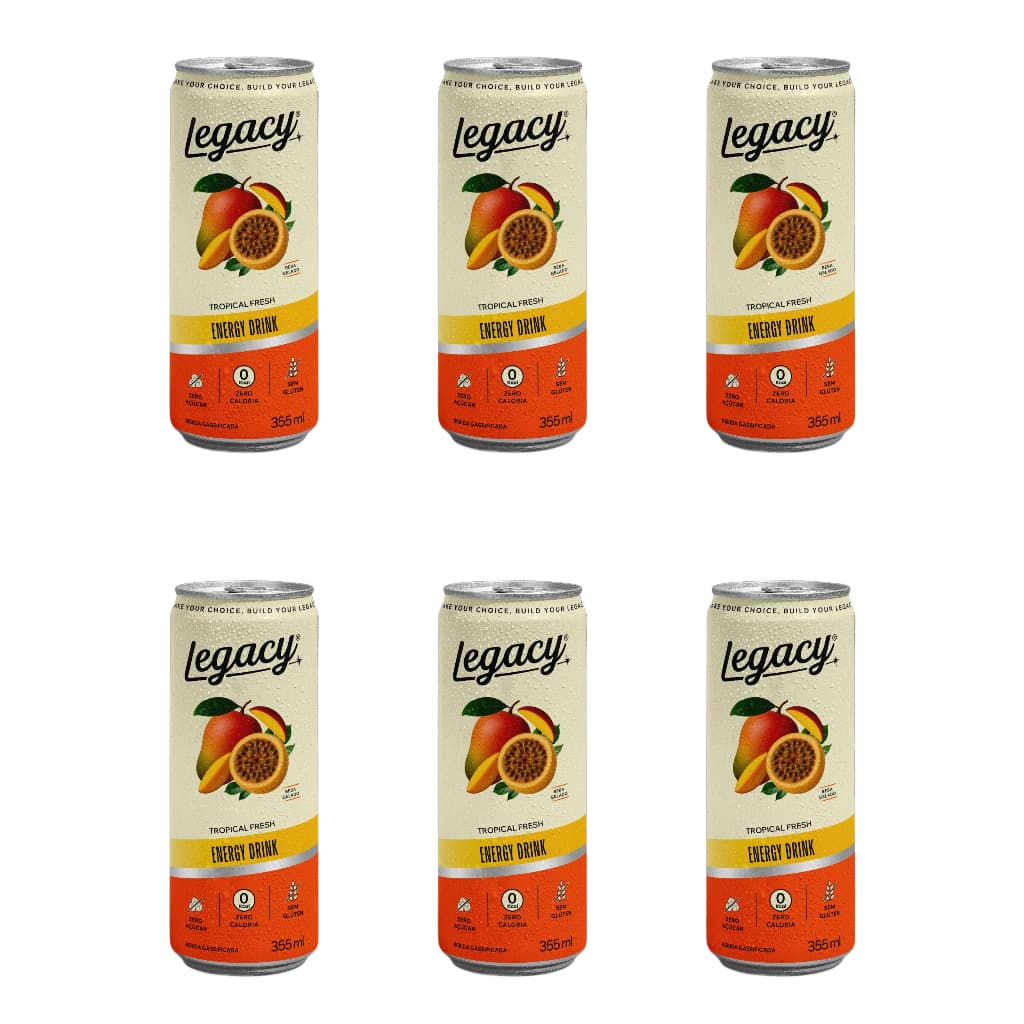 Energético Zero Caloria Manga e Maracujá 355ml - Legacy 6 UN
