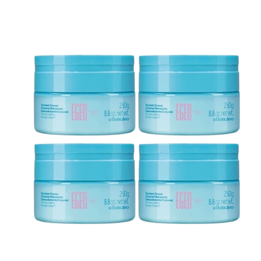 Kit com 4 Hidratantes Corporais - Egeo Vanilla Vibe 200g Cada Creme Corporal