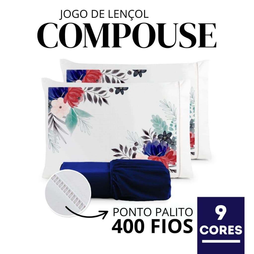 Jogo de Lençol 400 Fios Ponto Palito Toque Macio Cama Box Várias Cores | Solteiro Casal Queen King