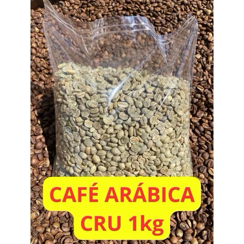Café em grãos cru 1kg linha premium 100% arábica para torrar