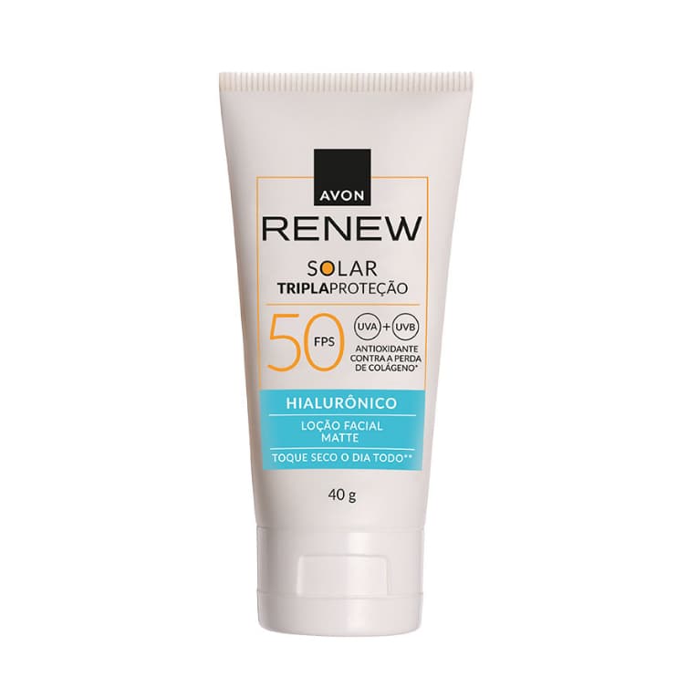 Protetor Solar Avon Renew FPS50 - 40g (com Ácido Hialurônico)