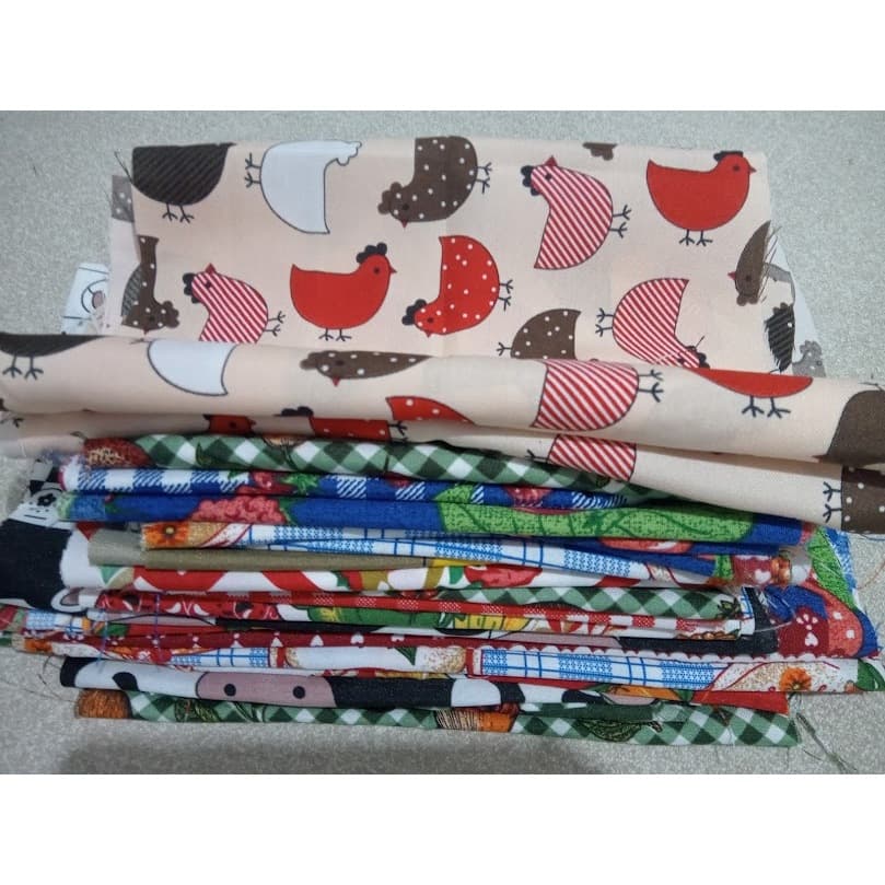 1 kg retalhos para tapetes de bico, patchwork, fuxico e artesanatos