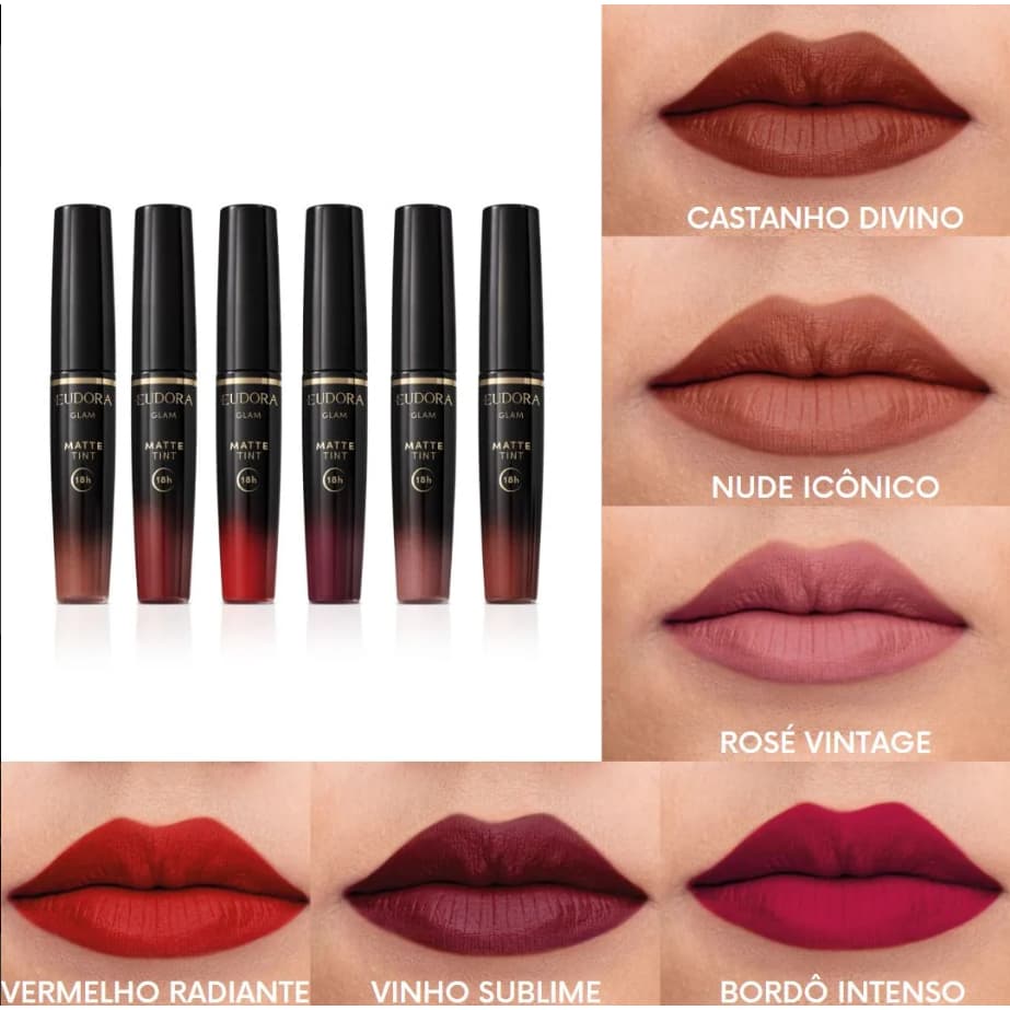Batom Líquido Glam Matte Tint 4g (embalagem antiga)
