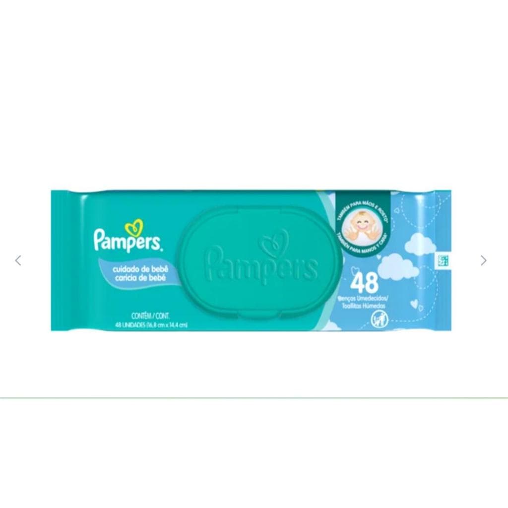 Lenço Umedecido Pampers Cuidado do Bebê 48un