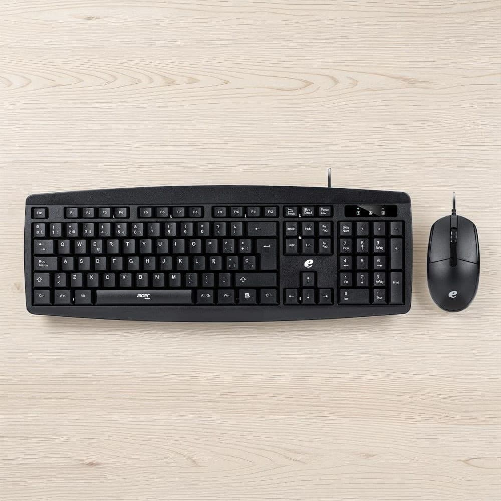 Teclado e Mouse Gamer Com Fio Acer Kit Periférico Para Computador Notebook Durável Resistente