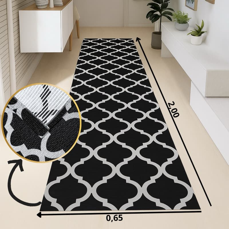 Tapete Passadeira Emborrachado 2,00 x 0,65  Diversas Estampas para Quarto, Sala, Escritório Antiderrapante - Promoção