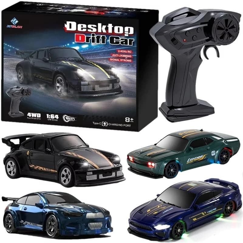 Carrinho Drift C/ Controle Remoto 2.4g 4x4 Recarregável 1:64 Porsche