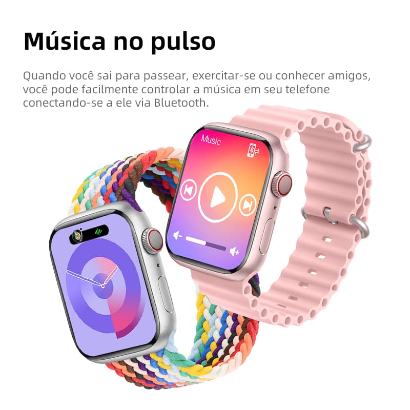 Relógio Smartwatch feminino hw mini 2 relógio inteligente esporte Nfc Android iOS