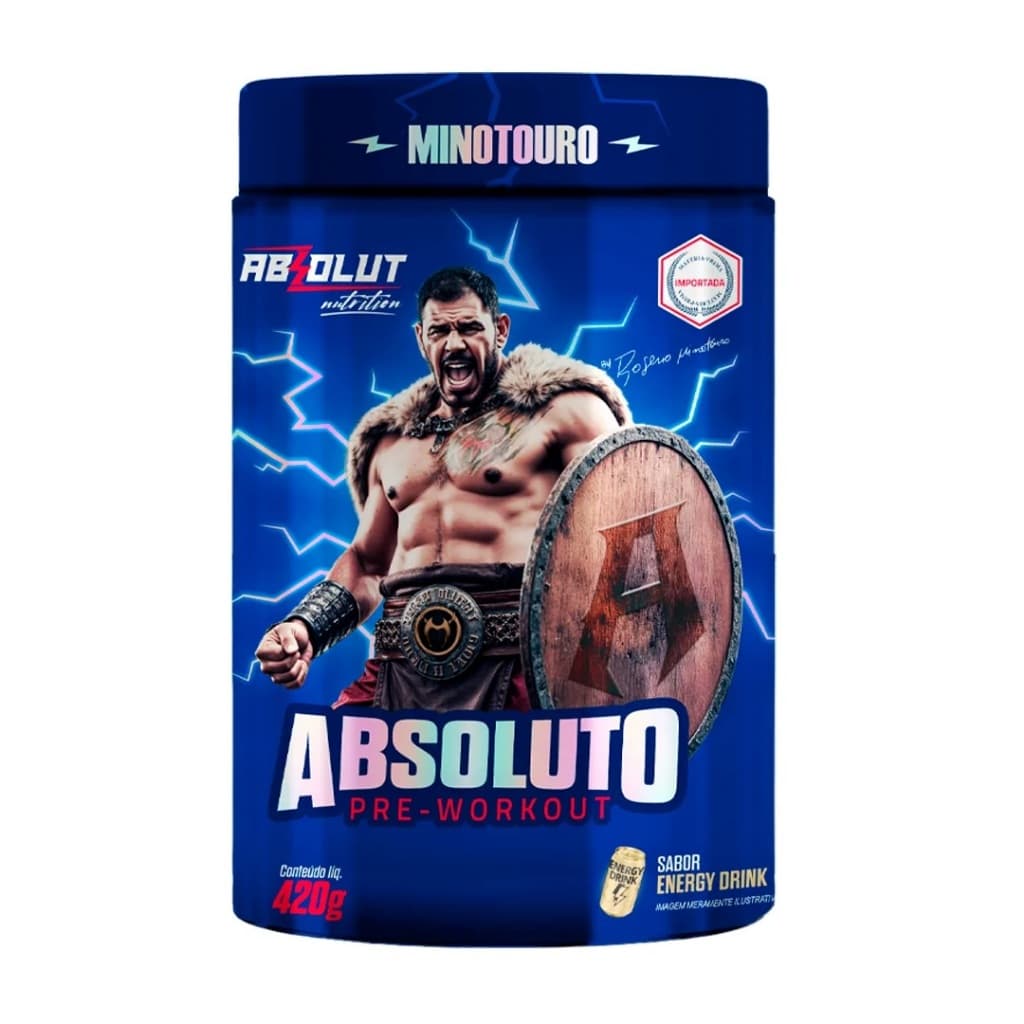 Pré-treino Absoluto | Minotouro 420g 1000mg de Glicerol Absolut Nutrition
