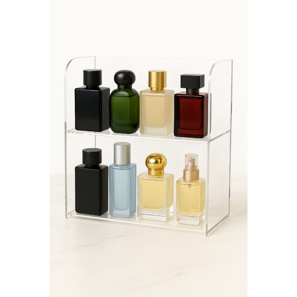 Organizador Luxuoso Multiuso Organizadora 2 Andares Lisa Maquiagem Perfumes Acrílico Cozinha