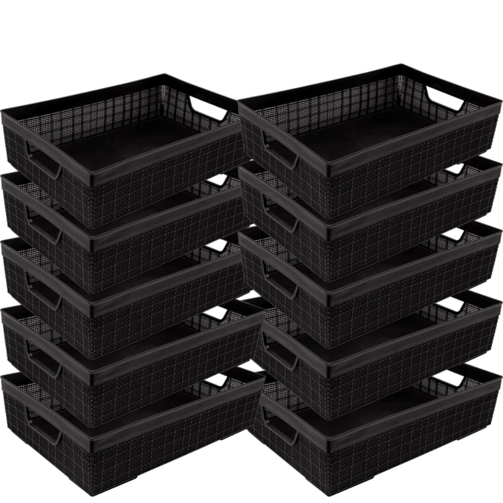 Kit 10 Cestos Organizador Multiuso Armário Escritório Cozinha 5,2 L Jaguar