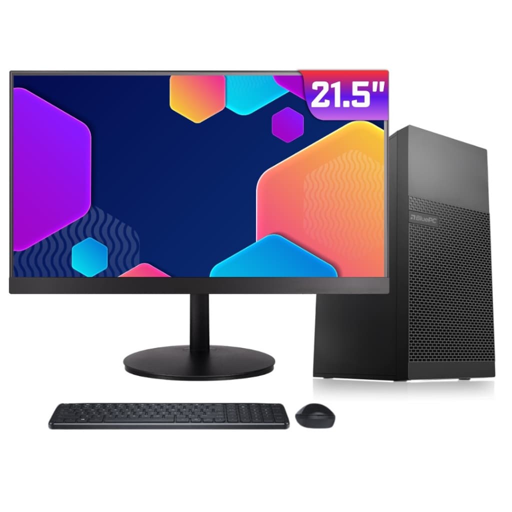Computador BluePC ELITE - Intel i5 9400F, 16GB, SSD 512GB, Win 11 Pro, Monitor 21" - CDBP-ELI-21128