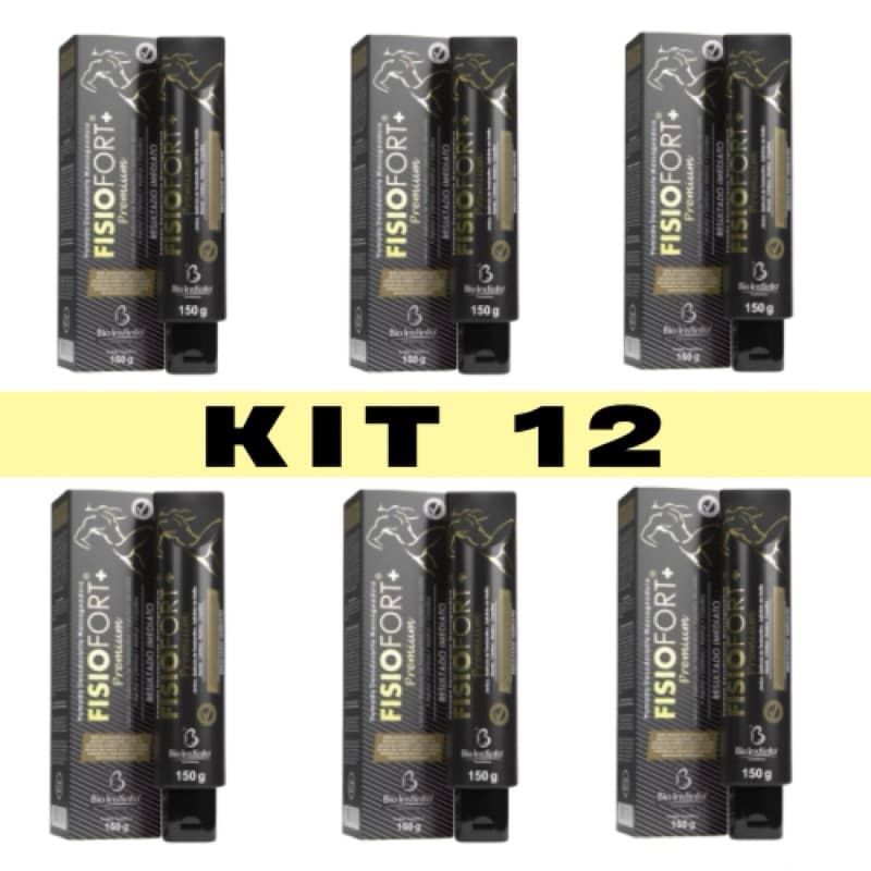 Kit com 3, 6 ou 12 Pomada Massageadora Fisiofort Premium 150g – Alívio de Dores e Inflamações Musculares • Bio Instinto
