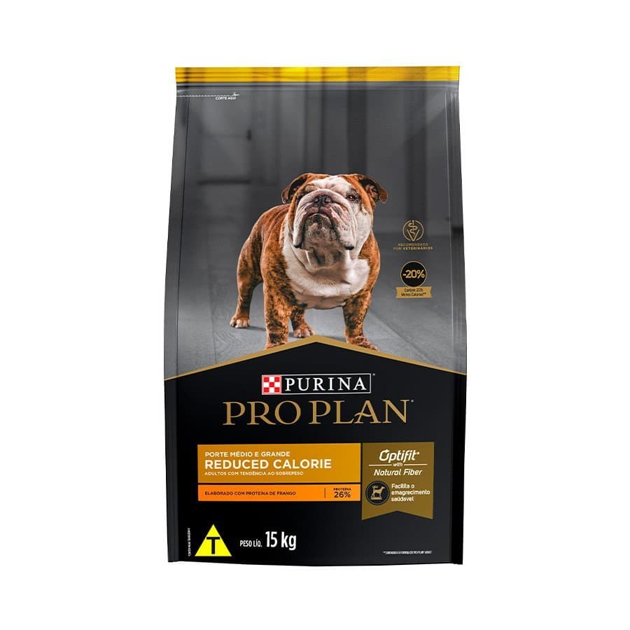 Ração 15kg Pro Plan Cães Adultos Médio e Grande Reduced Calorie