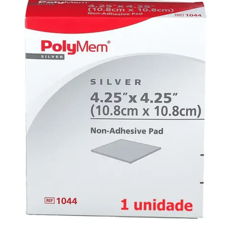 Kit 1-2-3 Curativo PolyMem® Silver – Membrana polimérica com prata (não adesiva)