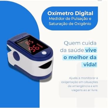 Oxímetro de Dedo Digital – Medição Instantânea de SpO2 e Frequência Cardíaca TL