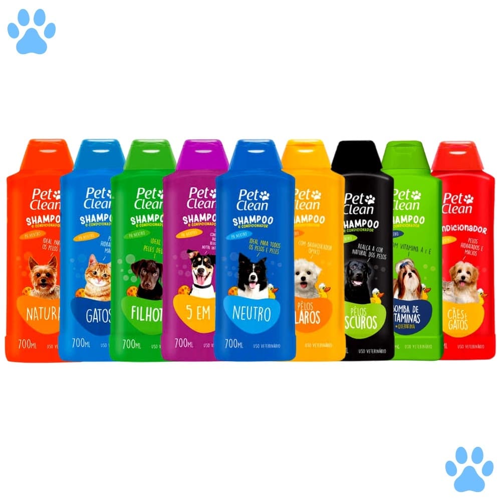 Shampoo e Condicionador para Cães e Gatos Pet Clean Escolha o Modelo 700ml