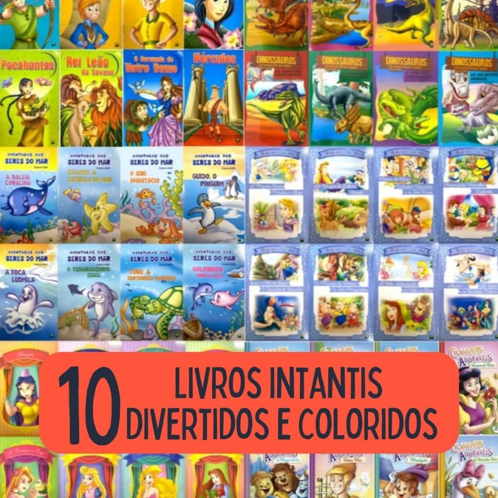 Kit 10 Livros Infantis Editora Brasileitura Realidade Aumentada Histórias Divertidas E Coloridas