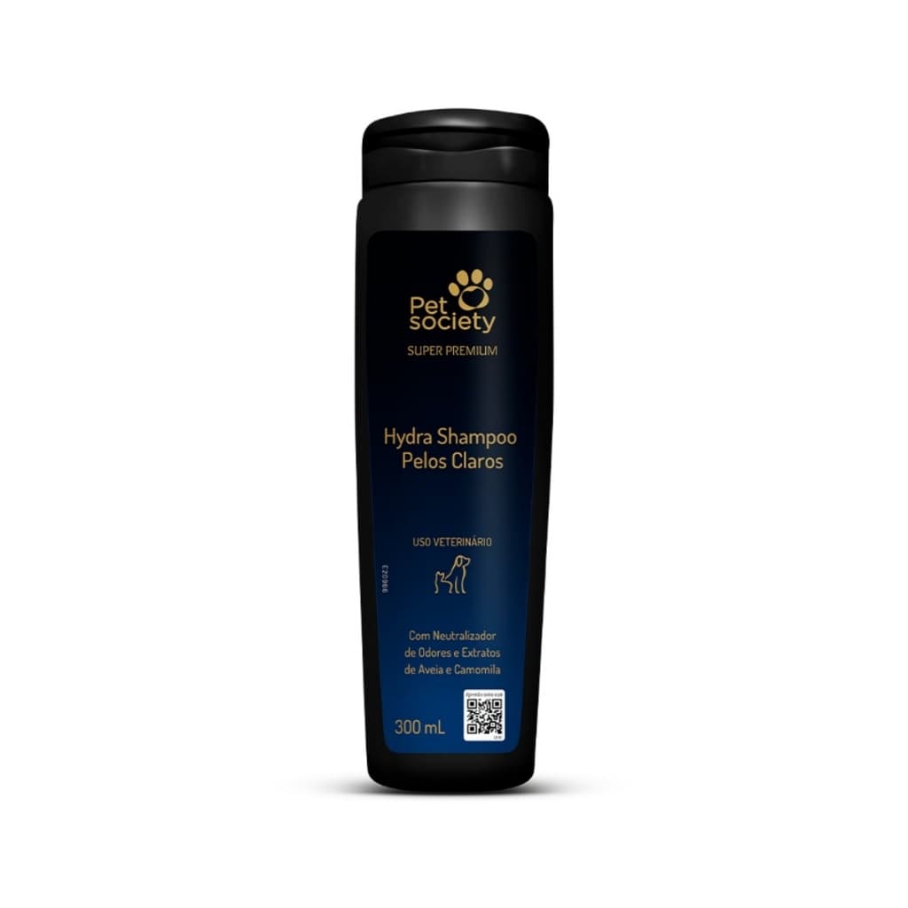 Shampoo Hydra Pelos Claros 300ml | Pet Society® - Xampu Super Premium para Cães e Gatos