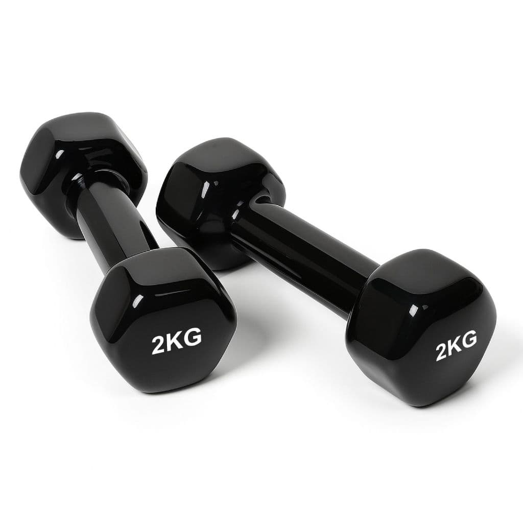 Par de Halter Emborrachado Academia em Casa Peso 2kg