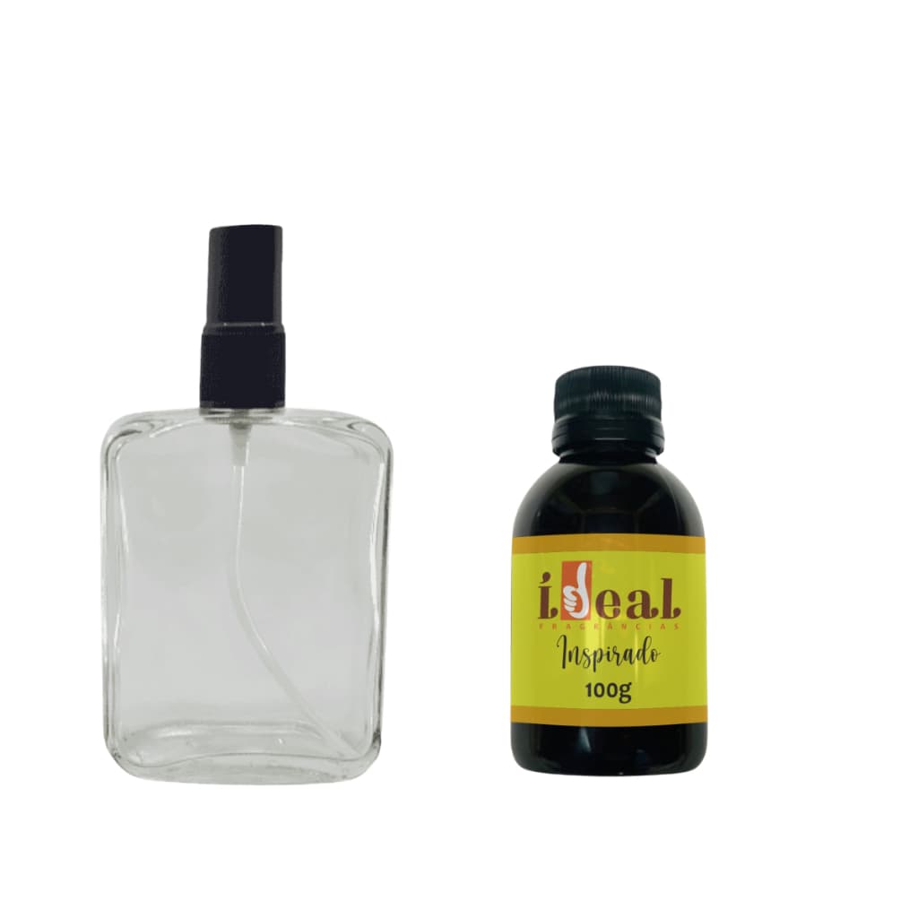 Kit com 1 perfume importado de 100 ml + Frasco de  Vidro Para Perfume100 ML - masculino