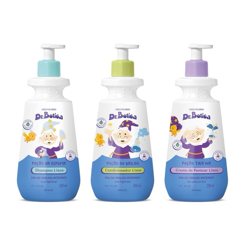 LANÇAMENTO DR BOTICA POÇÃO SHAMPOO, CONDICIONADOR, CREME DE PENTEAR, LOÇÃO HIDRATANTE E SABONETE LÍQUIDO O BOTICÁRIO