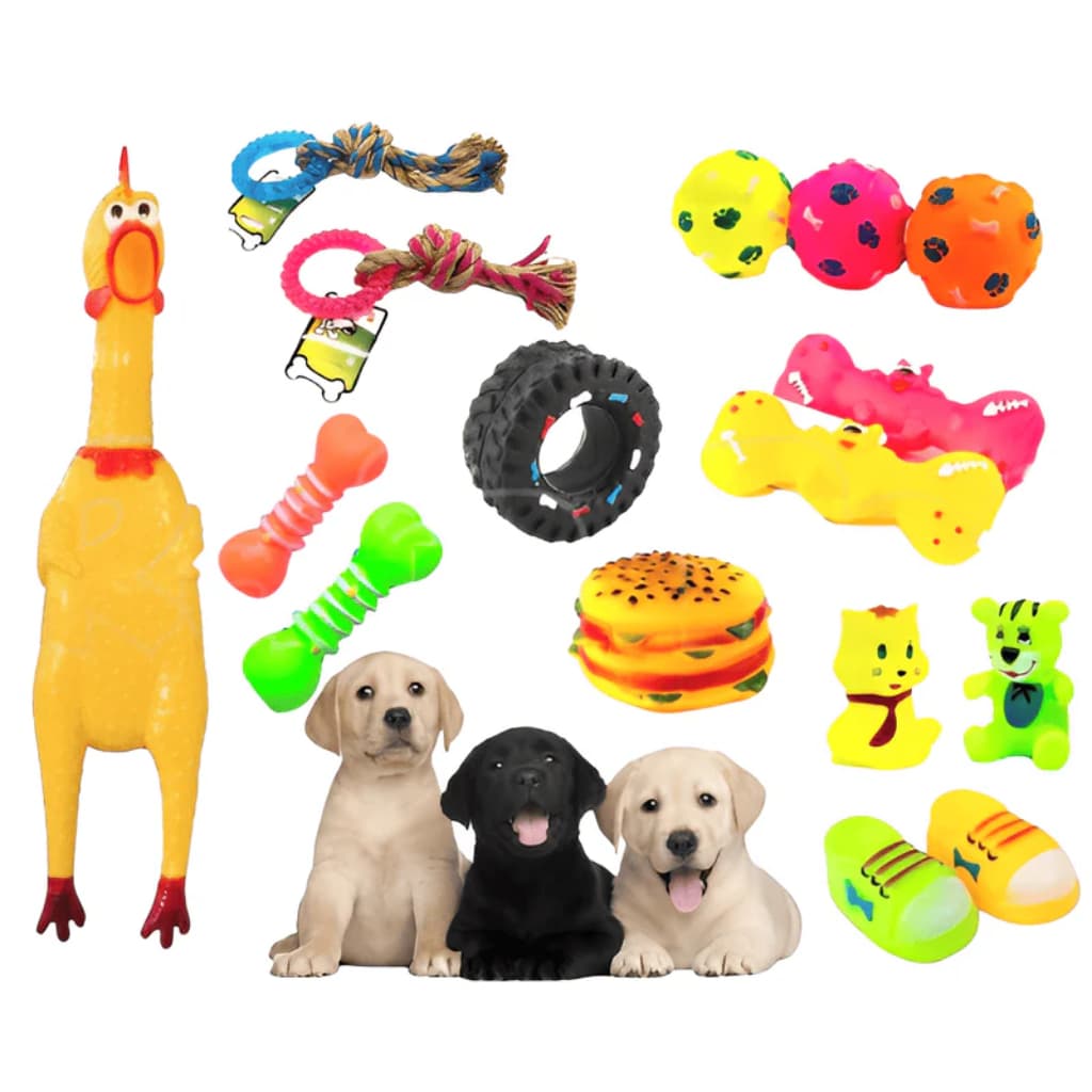 Brinquedo Para Filhotes 3 Mordedores Brinquedo Diversos P/ Cachorros Pequenos e Mini e Filhotes.