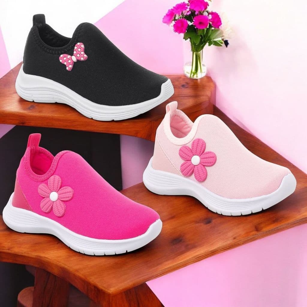 Kit 3 Pares Calce Fácil Infantil Menina Personalizado Confortável