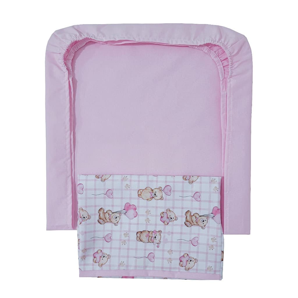 Lençol de Carrinho de Bebê 2 Peças - Lençol com Elástico + Fronha