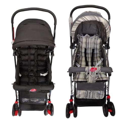 Carrinho de Bebê Pop Dardara Passeio | Preto Cinza