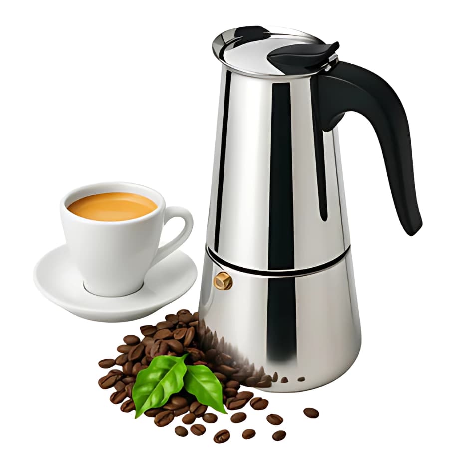 Cafeteira Italiana Expresso 300ml em Inox Para 6 Xícaras