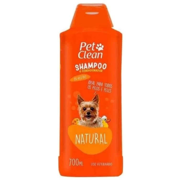 Shampoo Condicionador Pet Clean Natural 700ml Para Cães E Gatos