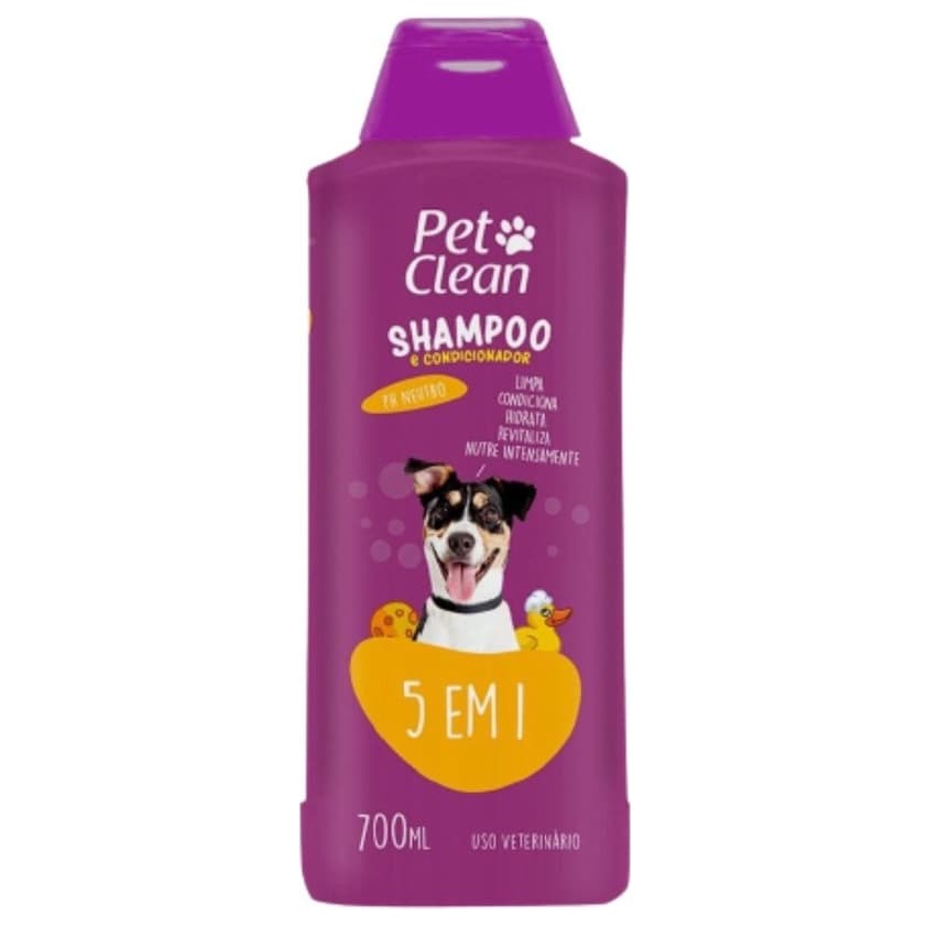 Shampoo 5 Em 1 Para Cães E Gatos Premium Pet Clean 700 Ml