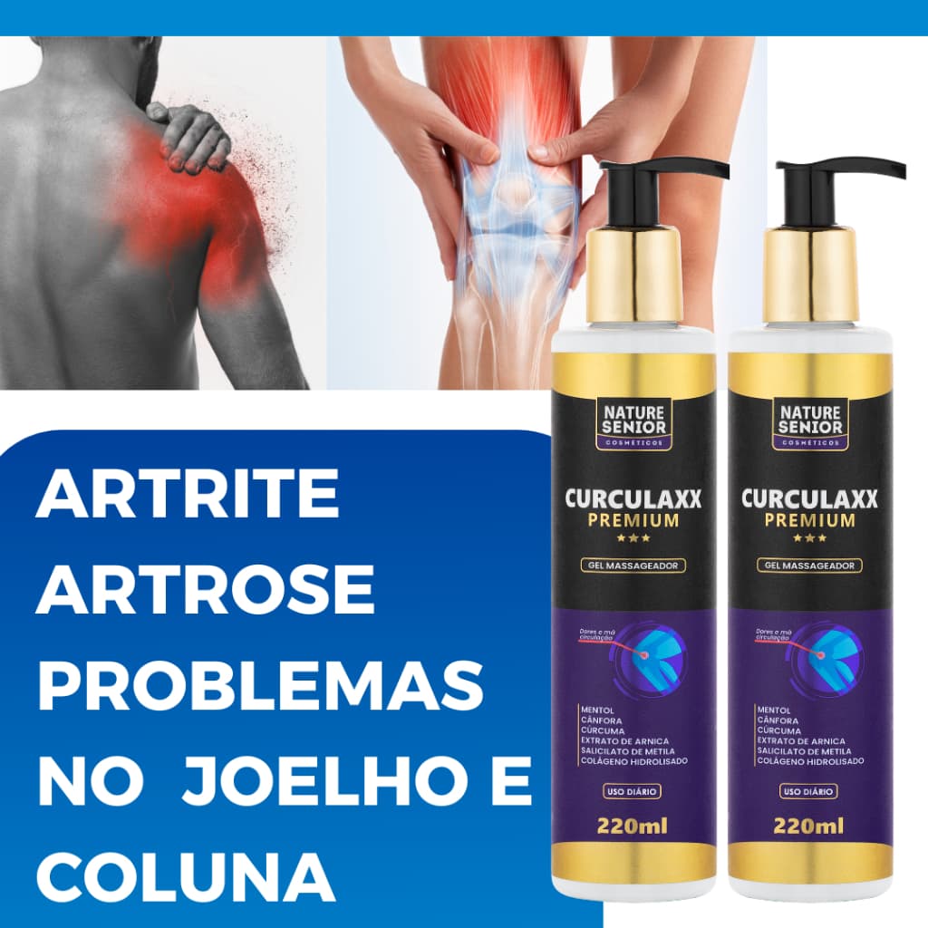 Kit 2 Curculaxx Gel Massageador  – Auxilia no Alívio de Dores Musculares