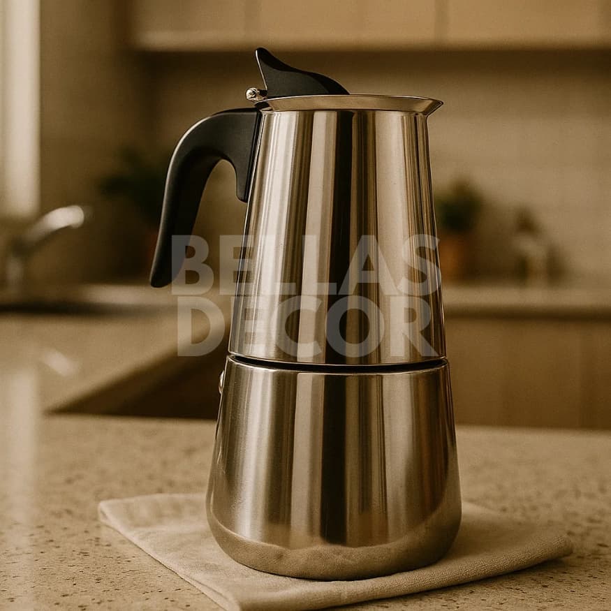 Maquina de Café Cafeteira Italiana 9 Xícaras Expresso e Moka em Inox