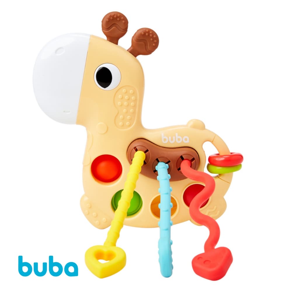 Brinquedo Educativo para Coordenação Motora de Bebê Buba Silicone Brinquedo para Bebê Mordedor Buba