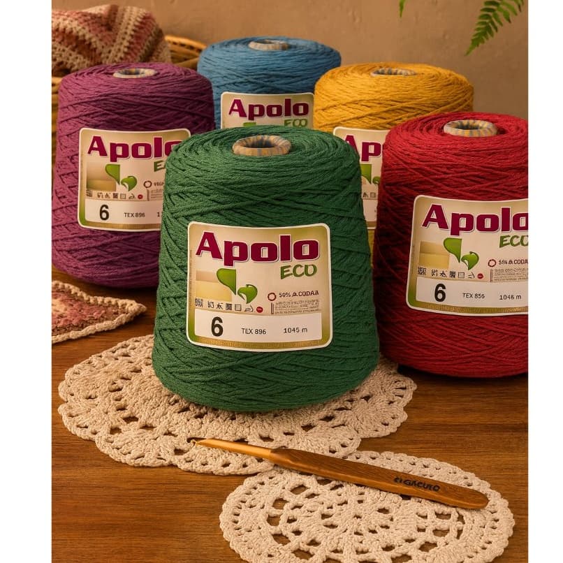 Barbante Apolo 6 1kg Círculo - Ideal para Crochê, Tricô e Artesanato - Fio para crochê - BARBANTE