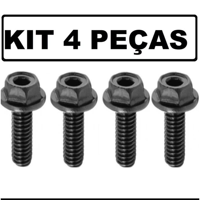 Kit Com 04 Parafusos Rosca esquerda M6 (6mm) compatível serra mármore Makita 4100 NH e Serra Marmore Bosch 1551/1548