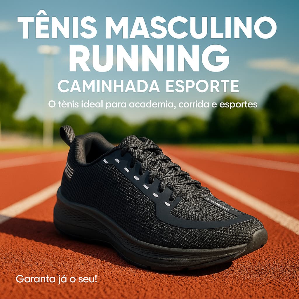 Tênis Masculino Running - O Tênis Para Academia, Corrida e Esportes Do 34 AO 47 - Envio Imediato