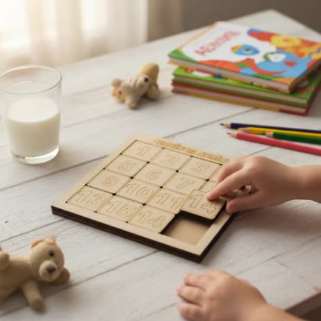 Brinquedo Educativo - Tabuleiro de sequência numérica - Kakareco Brinquedos Educativos