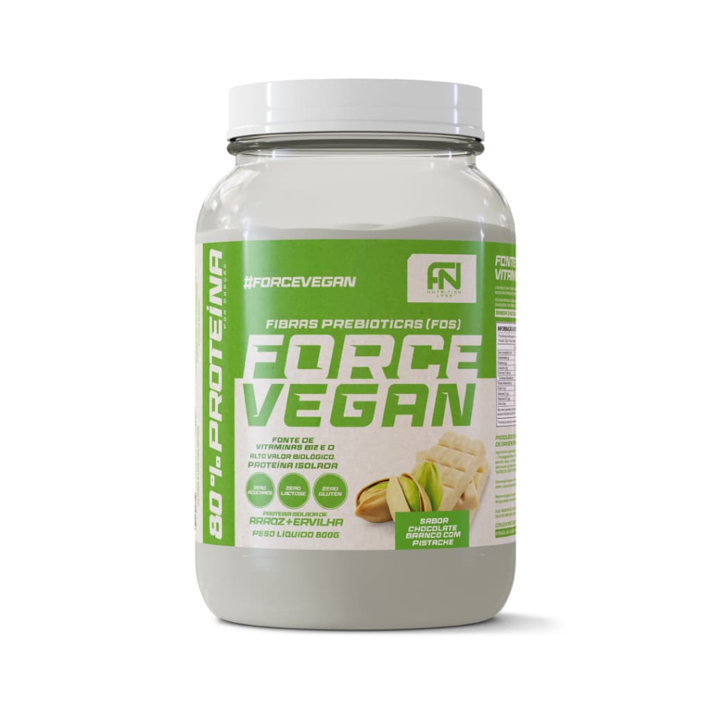 Whey Protein Force Vegan Chocolate Branco e Pistache 800g Force Nutrition Labs
