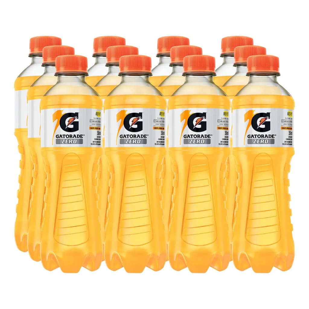 Isotônico Gatorade Zero  Laranja Lima ou Frutas Silvestres Pet 350ml C/12 Unidades Cada
