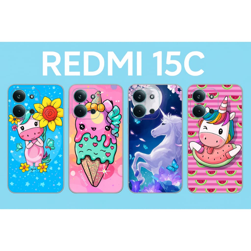 Capa Capinha Compatível com XIAOMI REDMI 15C TPU DESENHOS VARIADOS CAPINHA CASE UNICORNIO