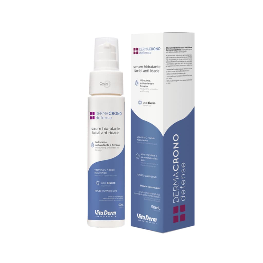 Serum Facial Hidratante Anti-idade, Vitamina C 20% Vita Derm