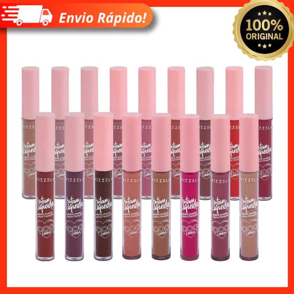 Batom Liquido Matte Dog Lovers Vizzela - Longa Duração 24h
