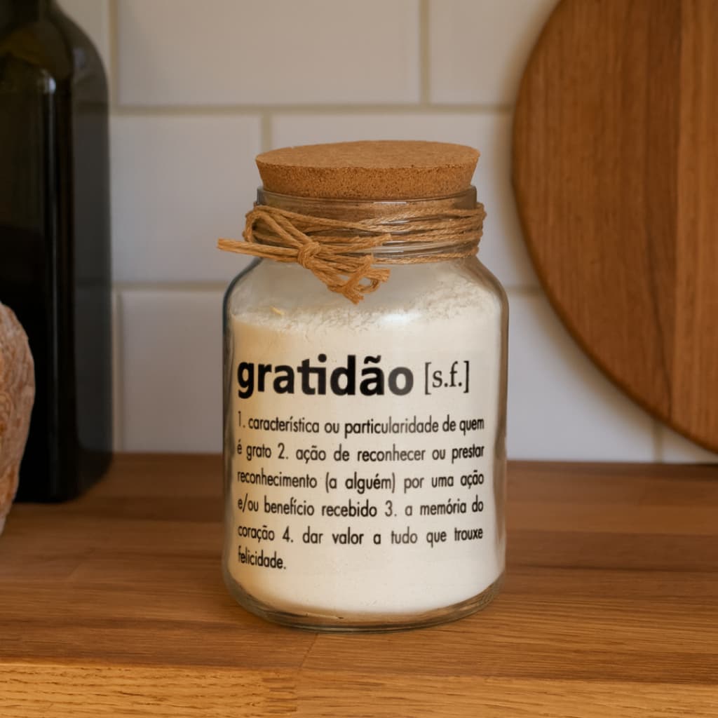 Pote de Vidro Hermético 500ml com Tampa de Rolha para Temperos Biscoitos Artesanato