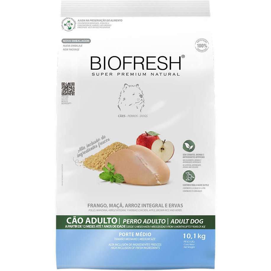 Ração 10,1Kg Biofresh® Cães Adultos Raças Médias Sabor Frango