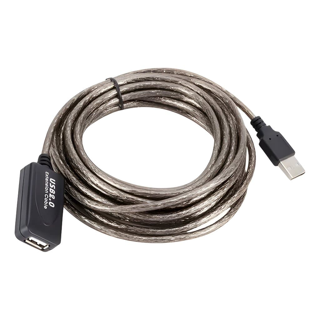 Cabo Extensor Usb 2.0 Para Webcam Full Hd Ativo Blindado Preto