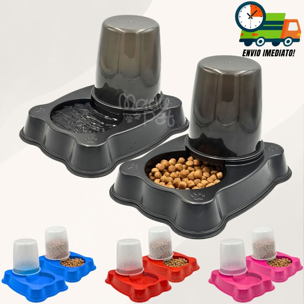 Bebedouro e Comedouro Automático Para Cachorro Cães e Gatos Dupla Função Envio Imediato